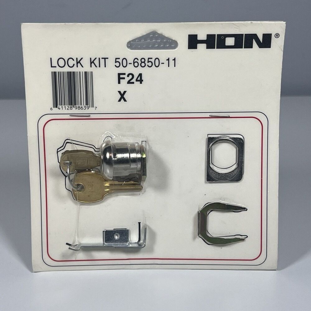HON F24X Vertical File Lock Kit - Chrome 50-6850-11